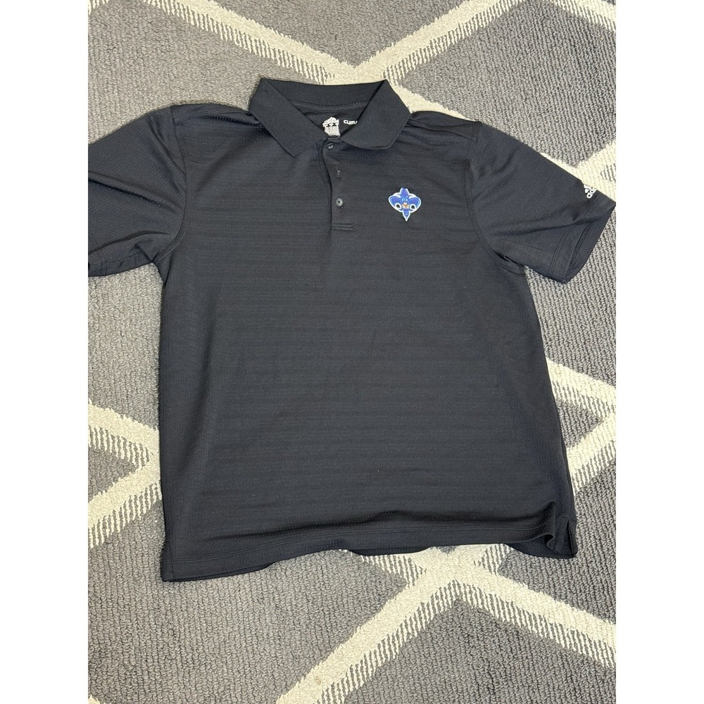 VTG New Orleans Hornets Adidas Mens M Embroidered Fleur de Bee Black Polo‎ Shirt